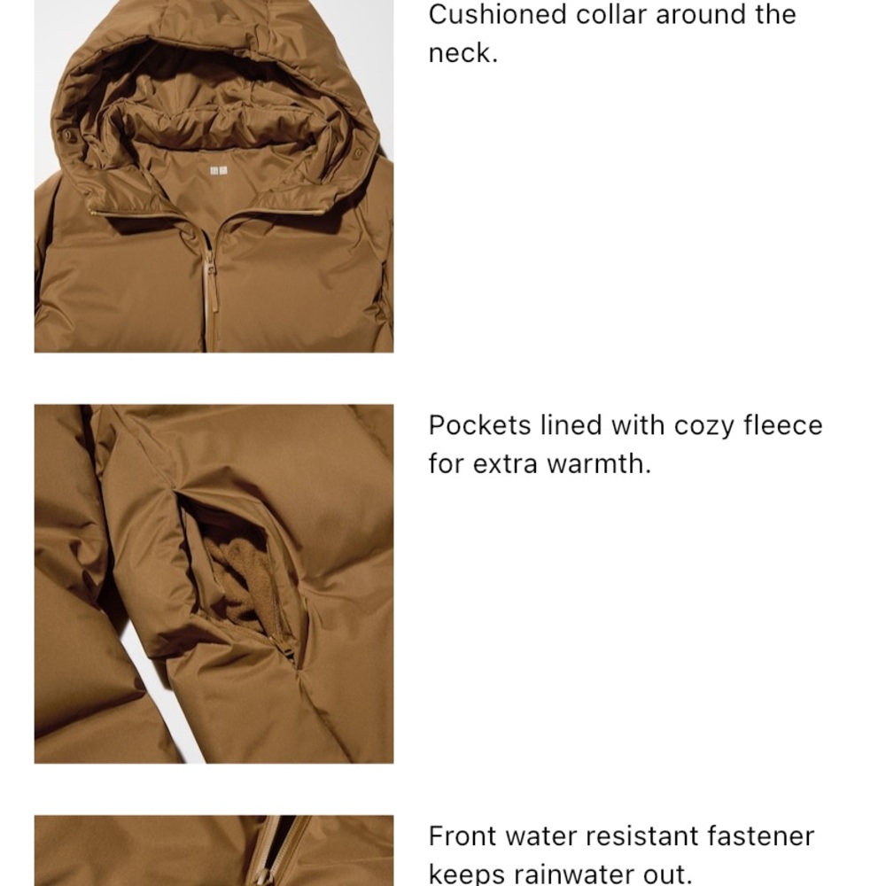 Uniqlo Seamless Down Parka with removable hood - Picture 3 of 4